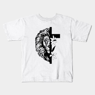 Warrior In Jesus Lion Kids T-Shirt